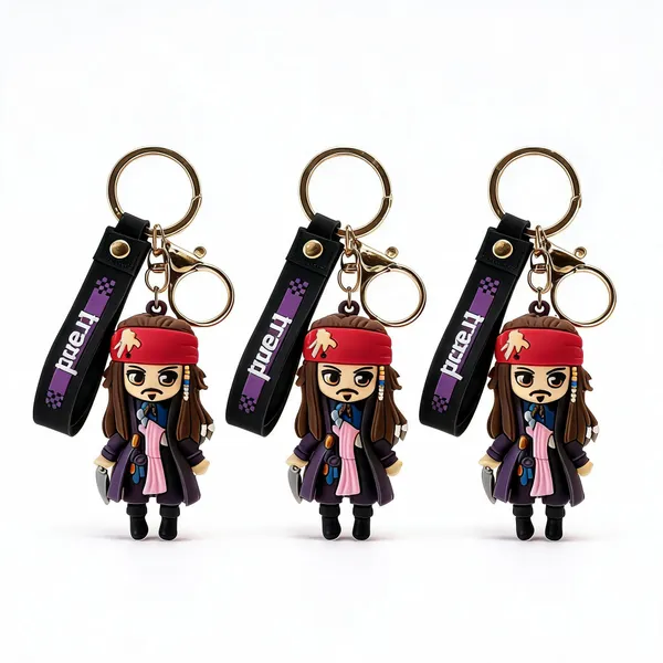 Multicolor_Rubber_Pirates_Captain_Character_Keychain
