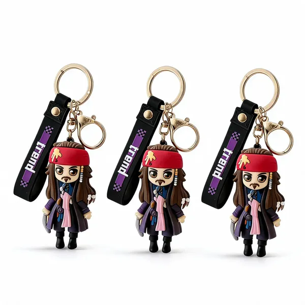 Multicolor_Rubber_Pirates_Captain_Character_Keychain