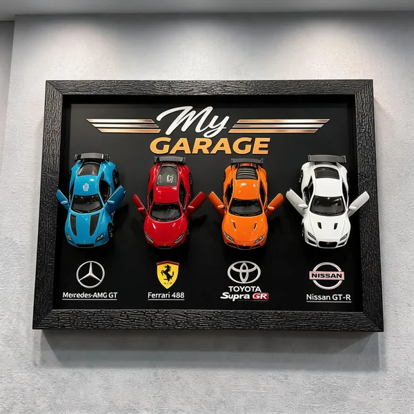 My_Garage_4-Car_Miniature_Die-Cast_Wall_Display_Frame
