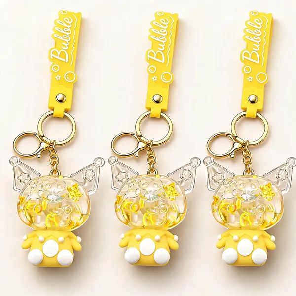 Yellow_Acrylic_Floating_Liquid_Quicksand_Keychain