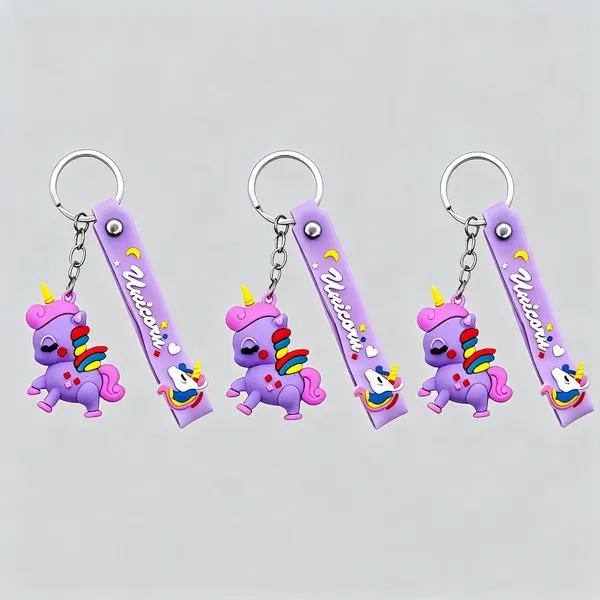 Purple_3D_Silicone_Unicorn_Keychain