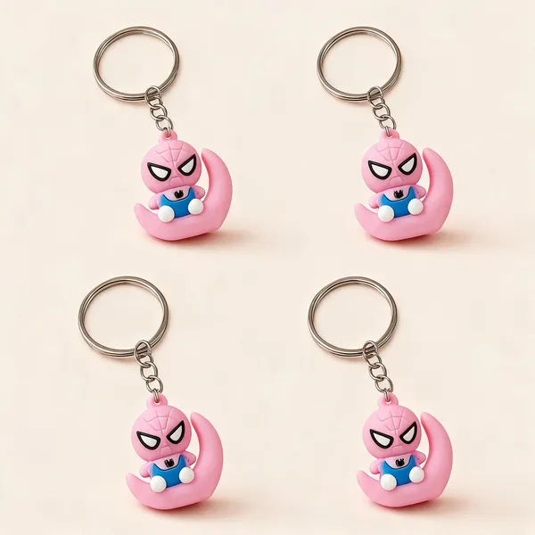 Pink_Rubber_Spider-Man_Moon_Design_Keychain
