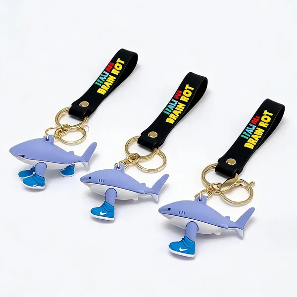 Blue_Silicone_Whale_Dolphin_Keychain