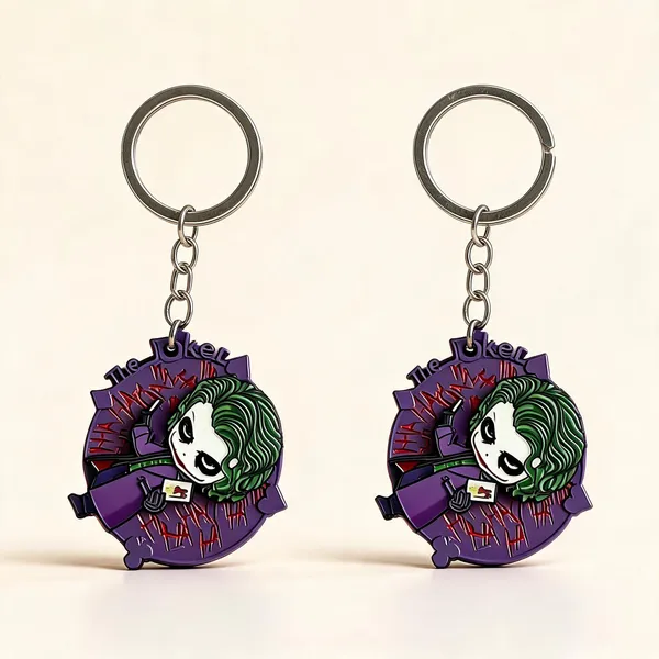 Joker_Theme_Metal_Rubber_Plastic_Keychain