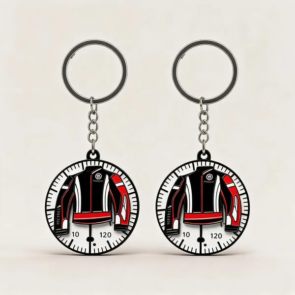 Motorcycle_Riding_Jacket_Spinner_Rubber_Plastic_Keychain