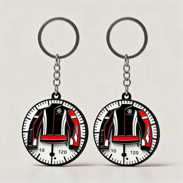 Motorcycle_Riding_Jacket_Spinner_Rubber_Plastic_Keychain