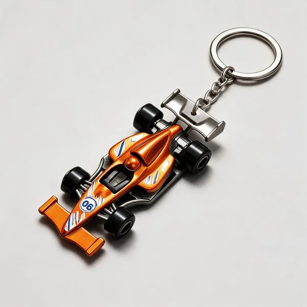 Orange_Plastic_3D_Formula_1_Racing_Car_Keychain