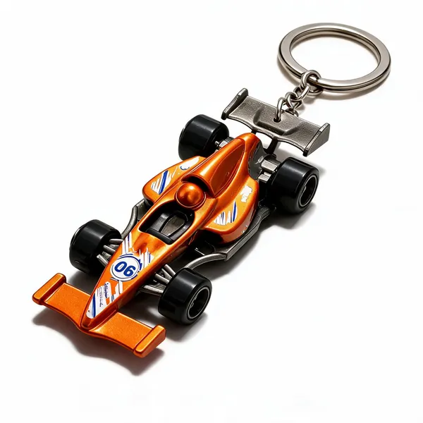 Orange_Plastic_3D_Formula_1_Racing_Car_Keychain