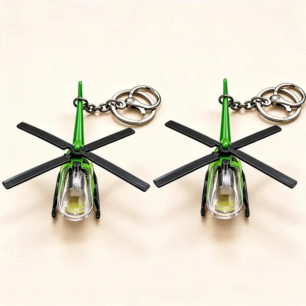 Green_3D_Alloy_Helicopter_Model_Keychain