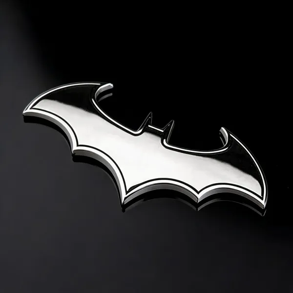 White_Metal_Batman_Bat_Emblem_Car_Badge_Decal