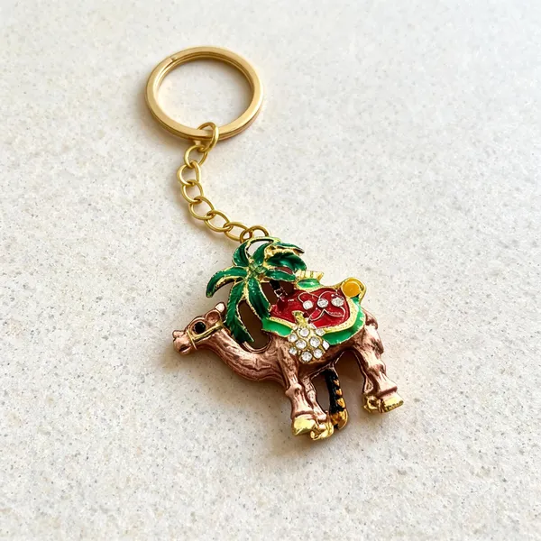 Desert_Oasis_Camel_Crystal_Bag_Charm_Keychain