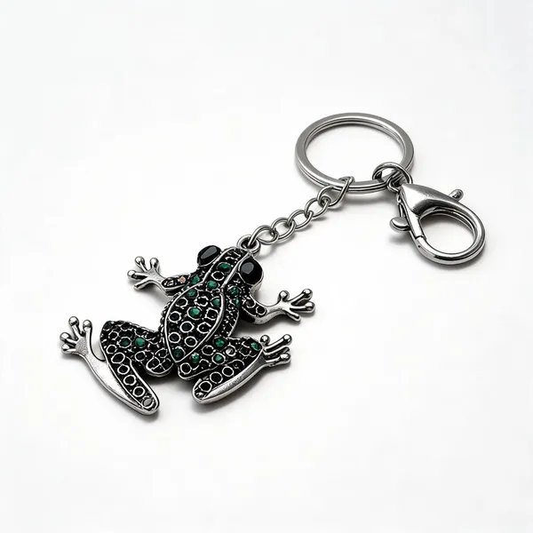 Black_Green_Rubber_Plastic_Frog_Bag_Charm_Keychain