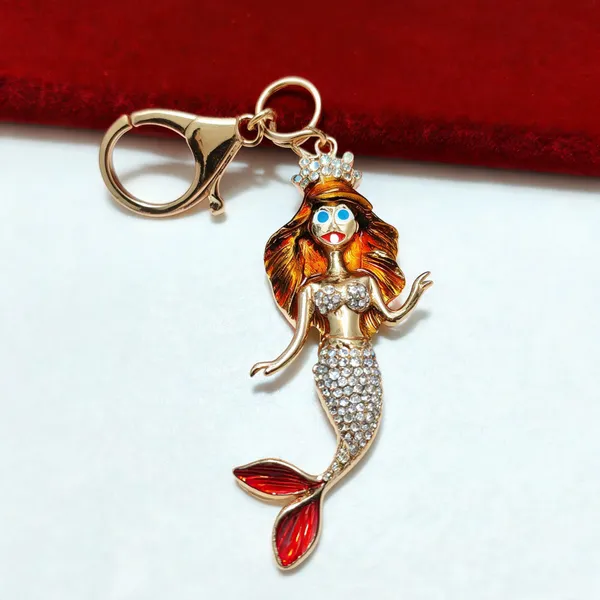 Multicolor_Rubber_Plastic_Mermaid_Princess_Sparkle_Keychain
