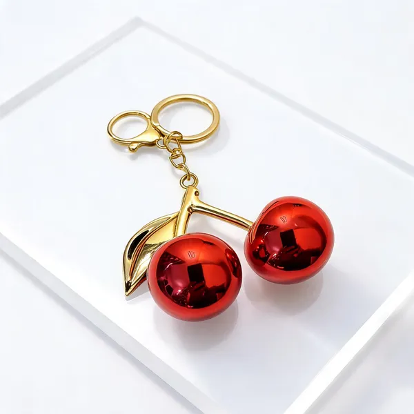 Red_Gold_Tone_Glossy_Cherry_Shine_Bag_Charm_Keychain