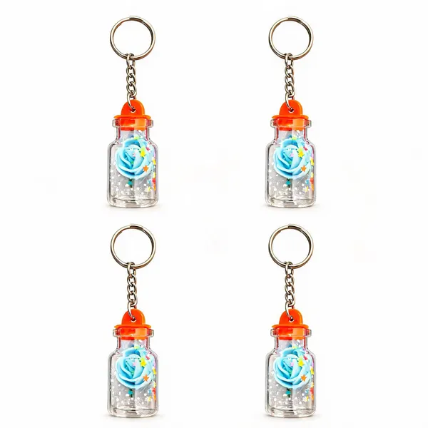 Blue_Little_Rose_Bottle_Plastic_Keychain