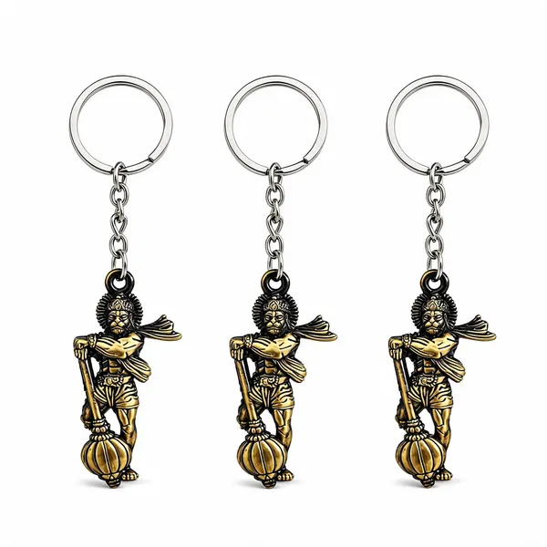 Bajrang_Bali_Hanuman_With_Gada_Gold_Keychain
