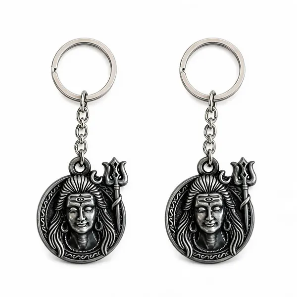 Gray_Metal_Lord_Shiva_Antique_Face_Keychain