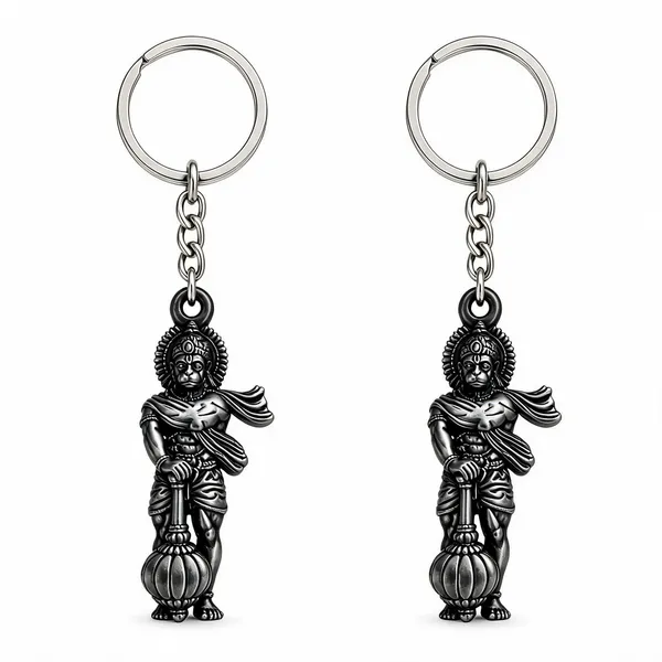Bajrang_Bali_Hanuman_With_Gada_Gray_Keychain