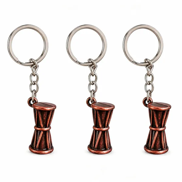 Bronze_Metal_Damru_Keychain