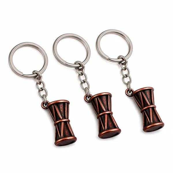 Bronze_Metal_Damru_Keychain