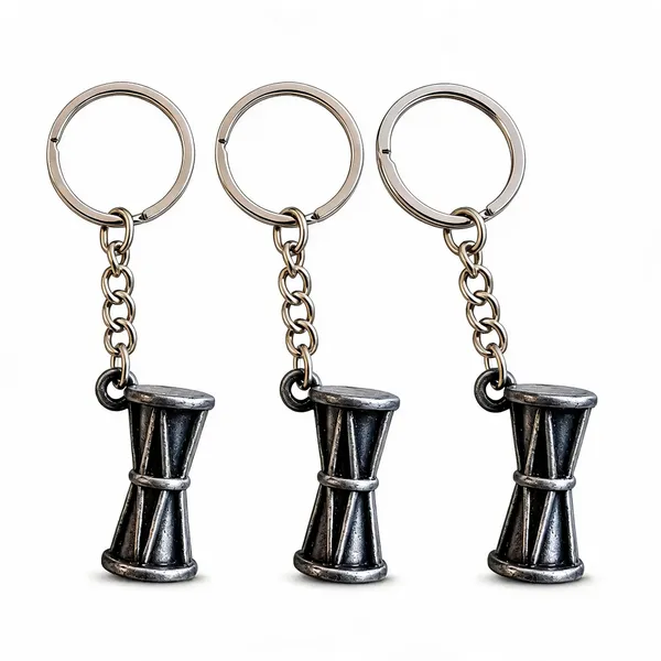 Gray_Metal_Damru_Keychain