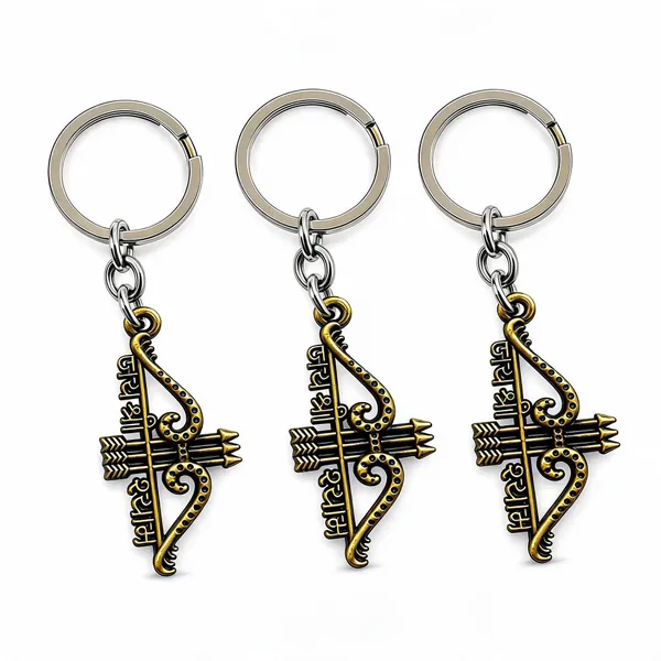 Jai_Shree_Shyam_Gold_Metal_Design_Keychain