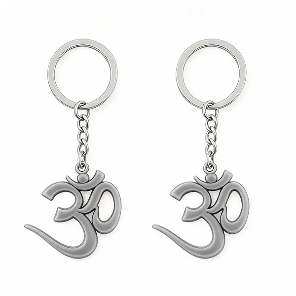 Silver_Metal_Om_Spiritual_Symbol_Keychain