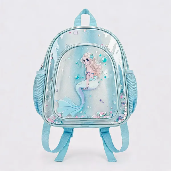 Leather_Rexine_Mermaid_Print_Backpack_For_Kids