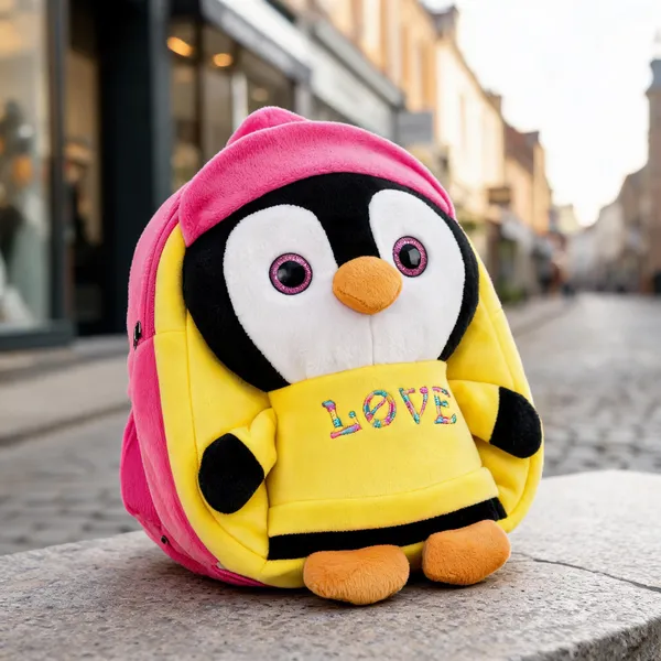 Penguin_Soft_Toy_Backpack_For_Kids