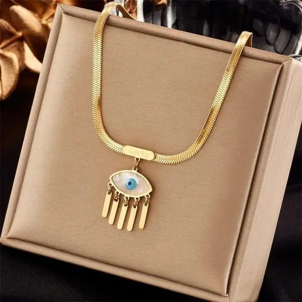 Gold_Tone_Evil_Eye_Pendant_Necklace_For_Women