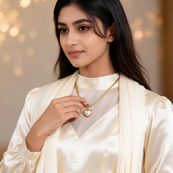 Gold_Tone_Heart_Pearl_Pendant_Necklace_For_Women