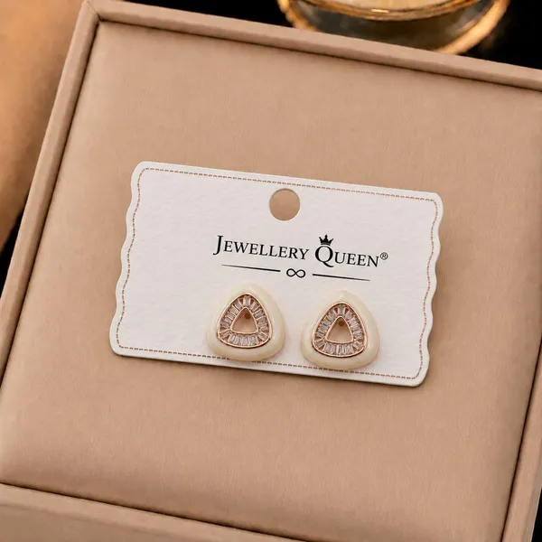 Rose_Gold_Tone_Geometric_Stud_Earrings_For_Women