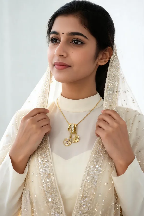 Gold_Tone_Crystal_Charm_Necklace_For_Women