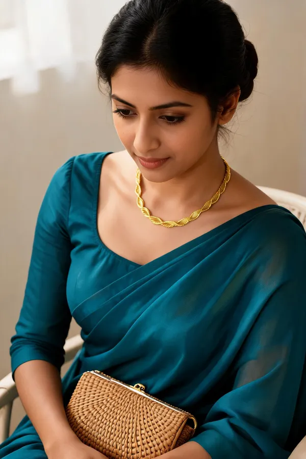 Gold_Tone_Woven_Chain_Necklace_For_Women