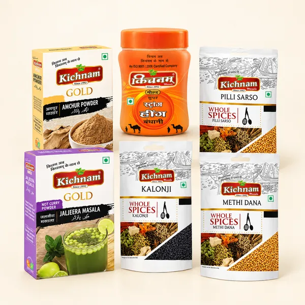 Kichnam_Strong_Hing_Asafoetida_,Amchur,Mustard,Jaljeera,Kalonji_&_Whole_Spices_Powder_Pack_Of_6