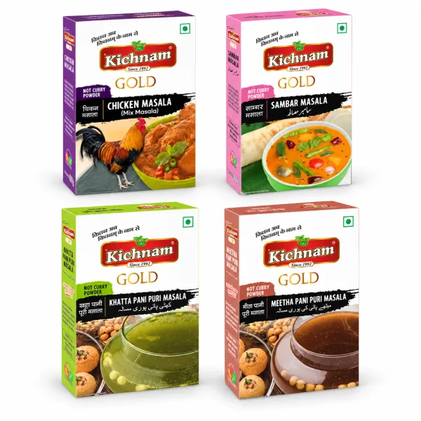 Kichnam_Chicken_Masala,_Sambhar_Masala_&_Pani_puri_Combo_(Pack_Of_4)