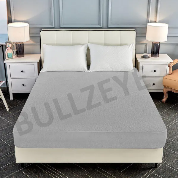 Cotton_Feel_Solid_Grey_Water-Resistant_Deep_Pocket_Mattress_Protector
