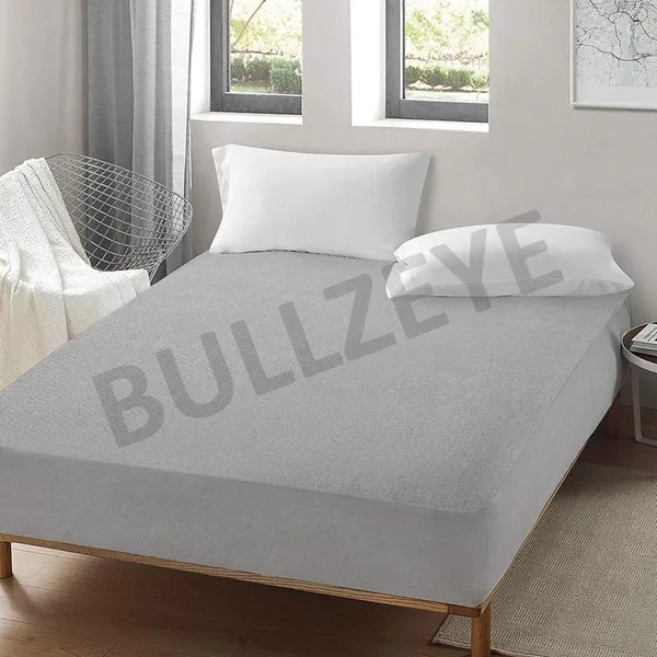 Cotton_Feel_Solid_Grey_Water-Resistant_Deep_Pocket_Mattress_Protector