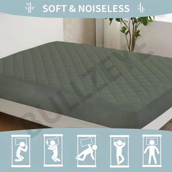 Cotton_Feel_Water-Resistant_Quilted_Diamond_Pattern_Mattress_Protector