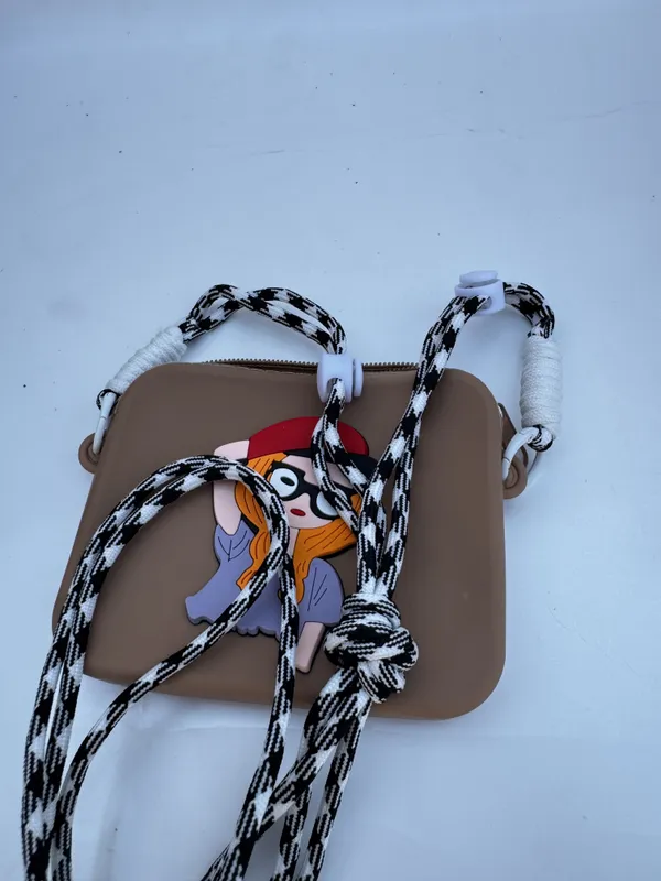 Brown_Silicone_Sling_Bag_For_Kids