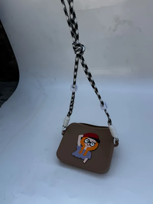 Brown_Silicone_Sling_Bag_For_Kids