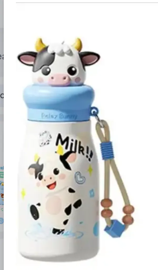 White__And__Blue_Steel_Kids_Water_Bottle_For_Kids