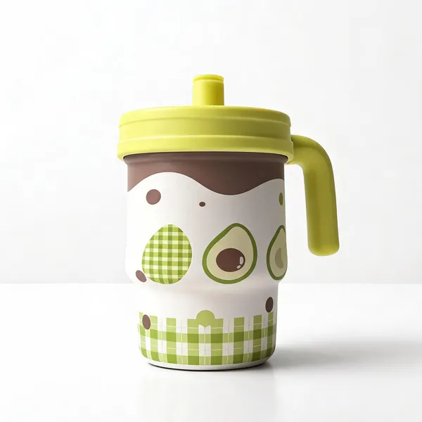 Brown__And__Green_Steel_Tumbler_For_Kids