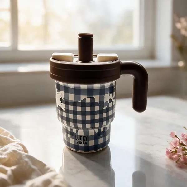 Cartoon_Mini_Tumbler_–_700ml_Stainless_Steel_Double-Walled_Travel_Mug_–_Leak-Proof,_BPA-Free_with_Straw_–_Perfect_for_School_&_Outdoor_Use_Brown__And__White_Steel_Tumbler_For_Kids