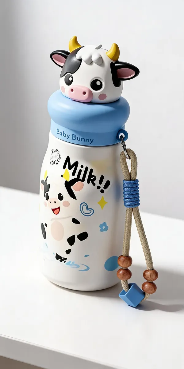 White__And__Blue_Steel_Kids_Water_Bottle_For_Kids