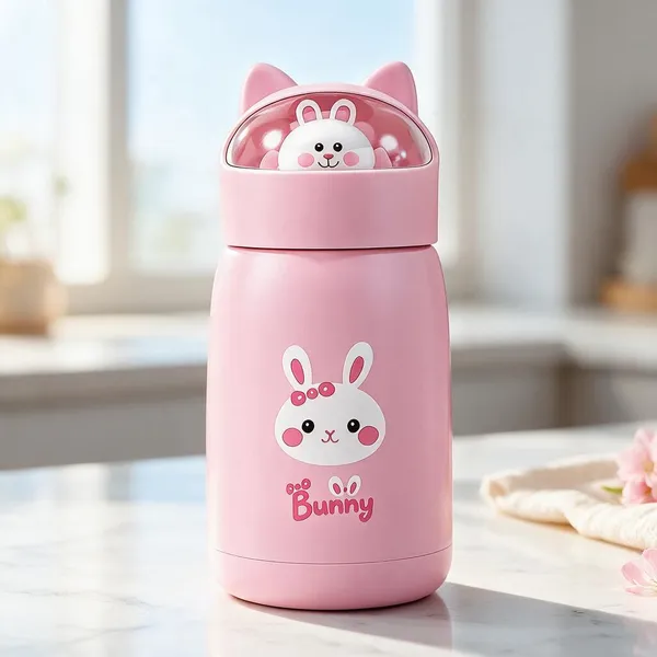 500ml_Reusable_Glass_Water_Bottle_|_Double_Wall_Leakproof_|_Hot_&_Cold_Drinks_|_Travel_&_Office_Use_|_Milk,_Juice,_Water_(Multicolor)_Pink_Glass_Plastic_Water_Bottle_For_Kids