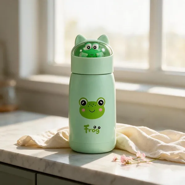 500ml_Reusable_Glass_Water_Bottle_|_Double_Wall_Leakproof_|_Hot_&_Cold_Drinks_|_Travel_&_Office_Use_|_Milk,_Juice,_Water_(Multicolor)_Green_Glass_Plastic_Water_Bottle_For_Kids