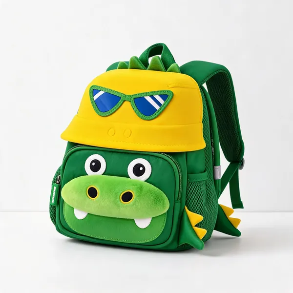 Green_Soft_Diving_Material_Backpack_For_Kids