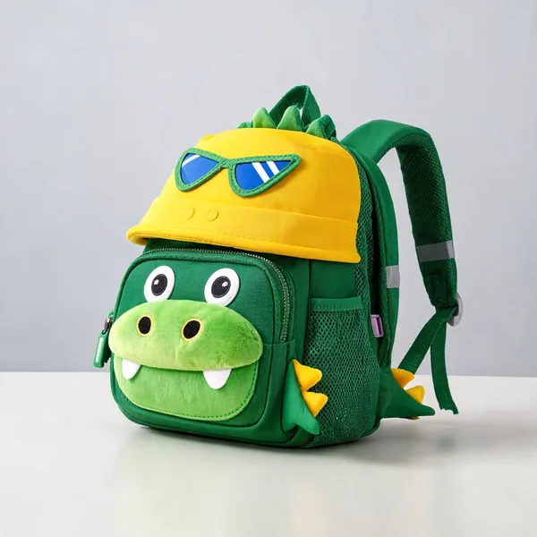 Green_Soft_Diving_Material_Backpack_For_Kids