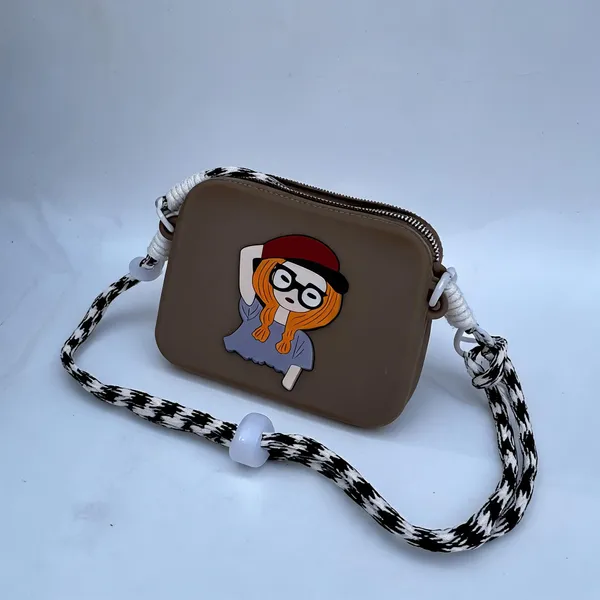 Brown_Silicone_Sling_Bag_For_Kids